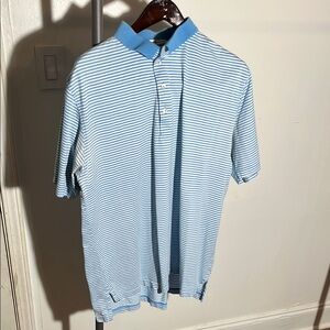 Peter Millar Blue Striped Polo Shirt